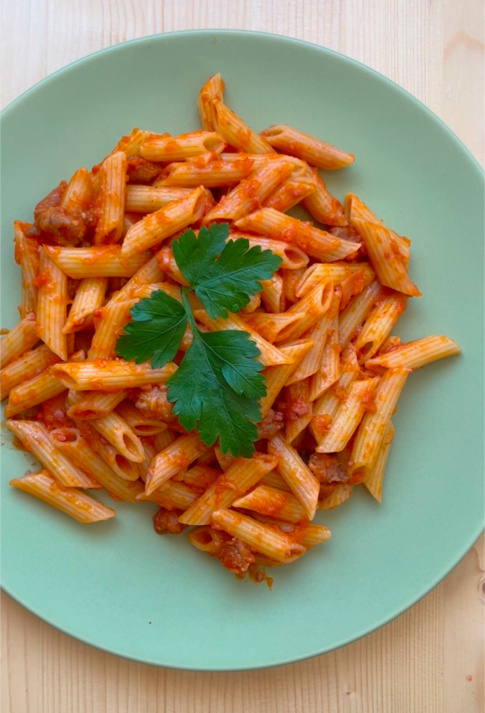 macarrones con taomate de la abuela